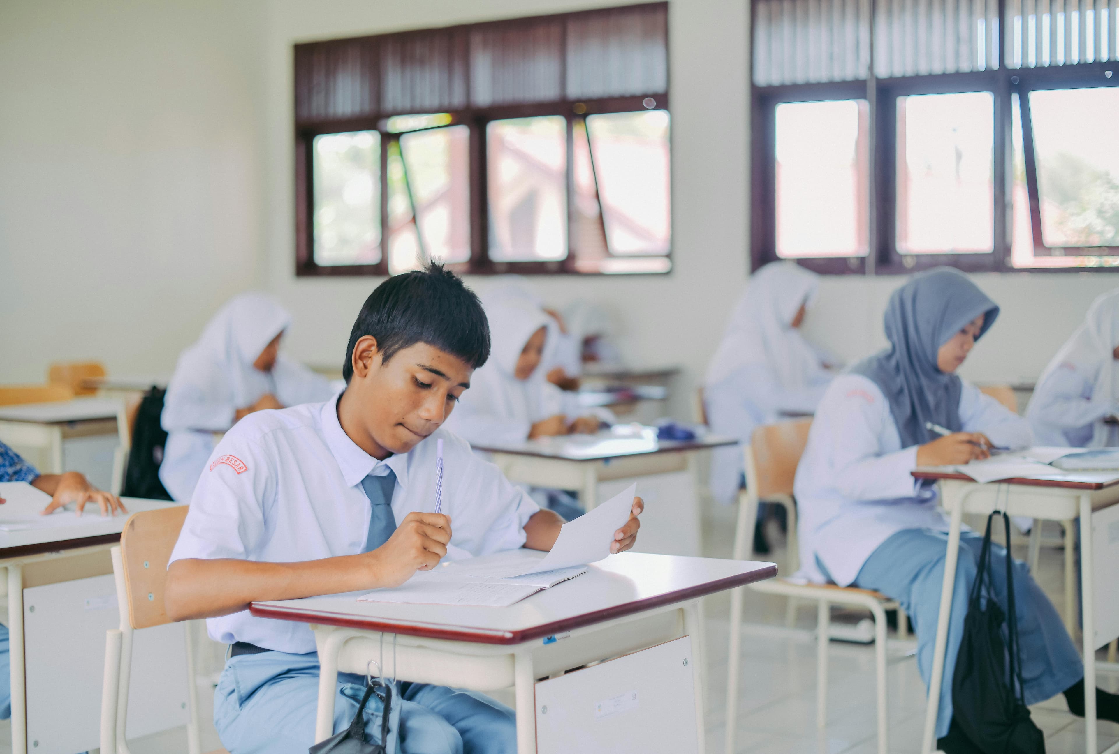Student 2 studying